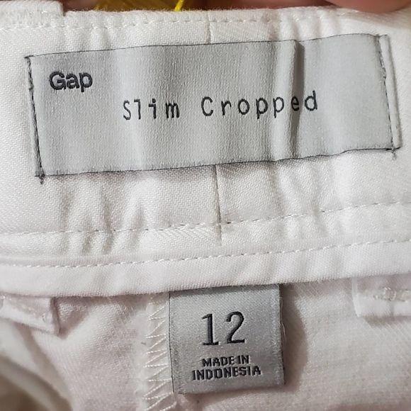 Gap white Beach Vacation slim cropped pants Size 12 - Picture 6 of 7